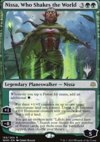 Nissa, Who Shakes the World - Planeswalker symbol stamped promos