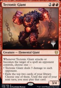 Tectonic Giant - Planeswalker symbol stamped promos