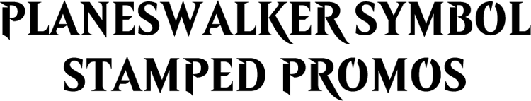 Planeswalker symbol stamped promos logo