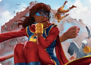 Ms. Marvel, Kamala Khan - Art 1 - Marvel Super Heroes - Art Series
