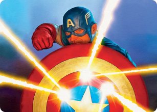 Captain's Defense - Art 1 - Marvel Super Heroes - Art Series