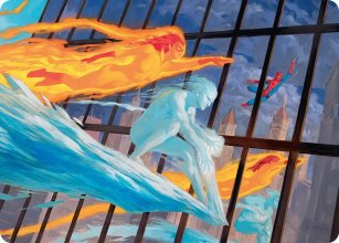 Iceman and Firestar - Art 1 - Marvel Super Heroes - Art Series