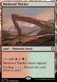 Sheltered Thicket - Bloomburrow Commander Decks