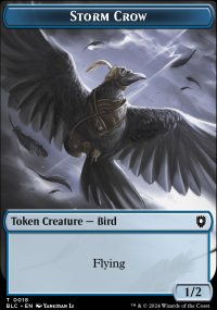 Storm Crow Token - Bloomburrow Commander Decks
