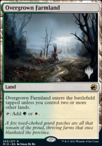 Overgrown Farmland - Planeswalker symbol stamped promos