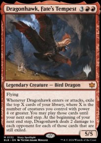 Dragonhawk, Fate's Tempest - Planeswalker symbol stamped promos