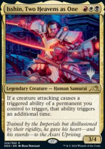 Isshin, Two Heavens as One - Planeswalker symbol stamped promos