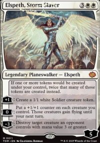 Elspeth, Storm Slayer - Planeswalker symbol stamped promos