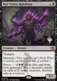 Rot-Curse Rakshasa - Planeswalker symbol stamped promos