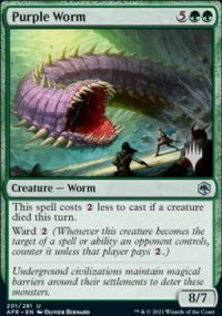Purple Worm - Planeswalker symbol stamped promos