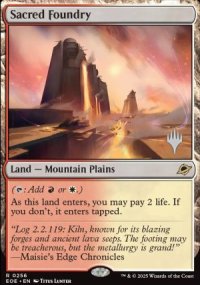 Sacred Foundry - Planeswalker symbol stamped promos