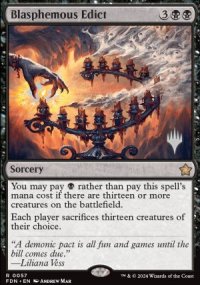 Blasphemous Edict - Planeswalker symbol stamped promos