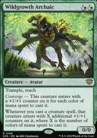 Wildgrowth Archaic - Planeswalker symbol stamped promos
