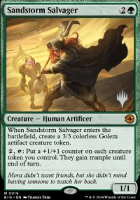 Sandstorm Salvager - Planeswalker symbol stamped promos
