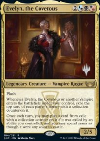 Evelyn, the Covetous - Planeswalker symbol stamped promos
