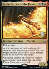 Syrix, Carrier of the Flame - Planeswalker symbol stamped promos