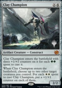 Clay Champion - Planeswalker symbol stamped promos
