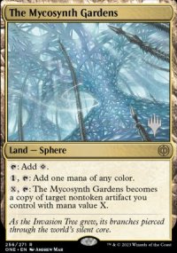 The Mycosynth Gardens - Planeswalker symbol stamped promos