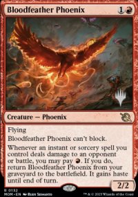 Bloodfeather Phoenix - Planeswalker symbol stamped promos
