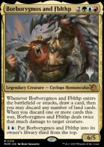 Borborygmos and Fblthp - Planeswalker symbol stamped promos