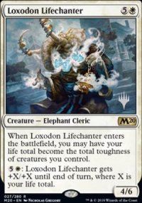 Loxodon Lifechanter - Planeswalker symbol stamped promos