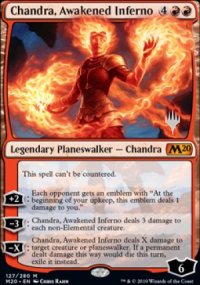Chandra, Awakened Inferno - Planeswalker symbol stamped promos