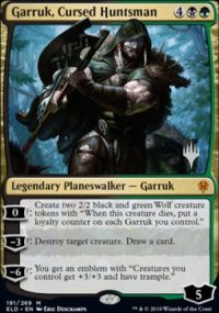 Garruk, Cursed Huntsman - Planeswalker symbol stamped promos