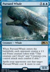 Pursued Whale - Planeswalker symbol stamped promos