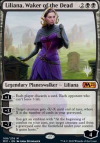 Liliana, Waker of the Dead - Planeswalker symbol stamped promos