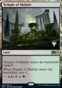 Temple of Malady - Planeswalker symbol stamped promos