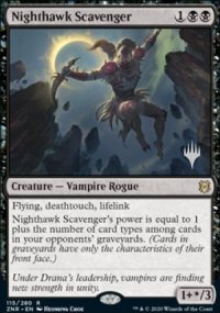 Nighthawk Scavenger - Planeswalker symbol stamped promos