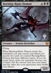 Burning-Rune Demon - Planeswalker symbol stamped promos