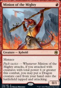 Minion of the Mighty - Planeswalker symbol stamped promos