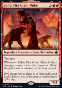 Zalto, Fire Giant Duke - Planeswalker symbol stamped promos