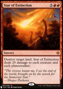 Star of Extinction - The List