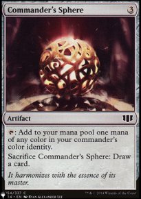 Commander's Sphere - The List