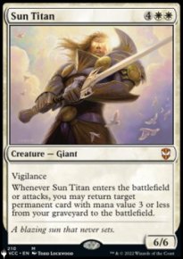 Sun Titan - The List