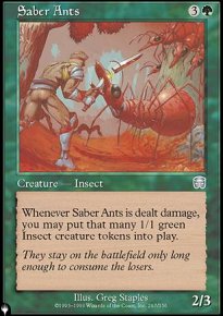 Saber Ants - The List