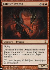 Balefire Dragon - The List